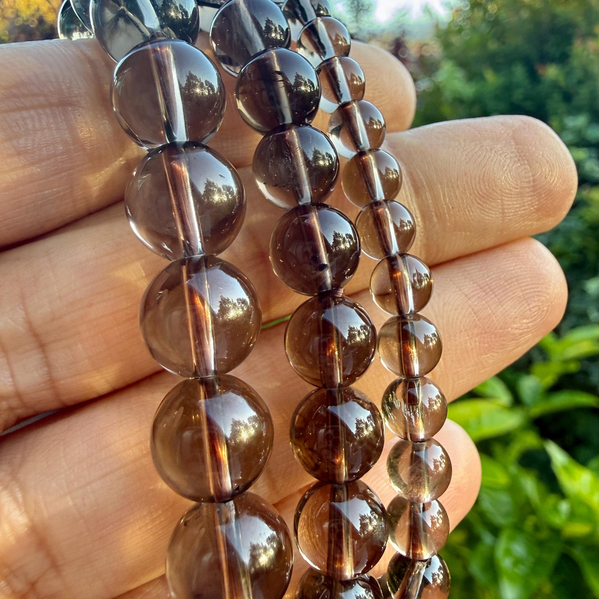 AAA Smoky Quartz Bracelet – Natural Protection Crystal for Grounding, Anxiety Relief & Energy Cleansing
