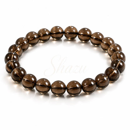 AAA Smoky Quartz Bracelet – Natural Protection Crystal for Grounding, Anxiety Relief & Energy Cleansing