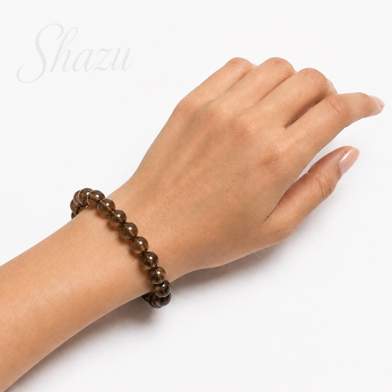 AAA Smoky Quartz Bracelet – Natural Protection Crystal for Grounding, Anxiety Relief & Energy Cleansing