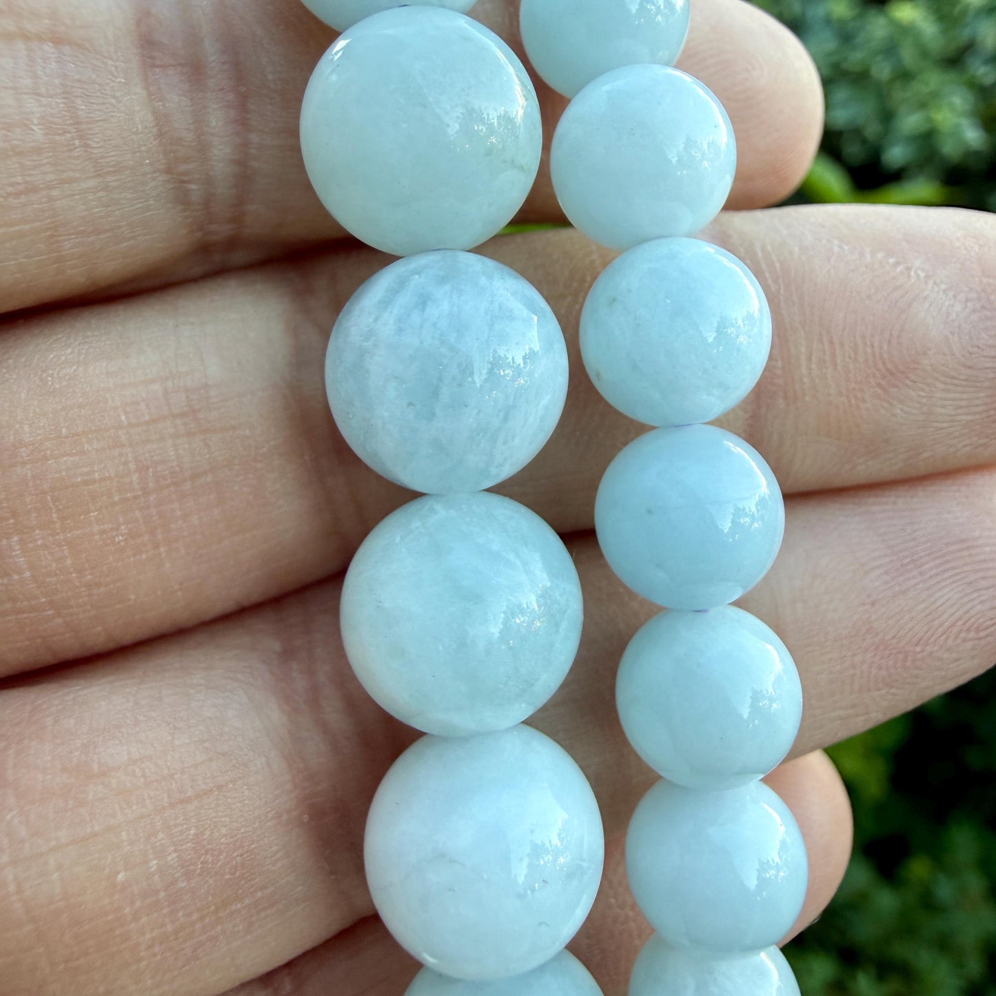 Aquamarine Bracelet 8mm 10mm – Healing Crystal for Calm, Clarity & Communication