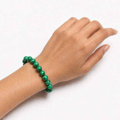 AAA Malachite Bracelet – Natural Stone for Protection, Transformation & Heart Healing