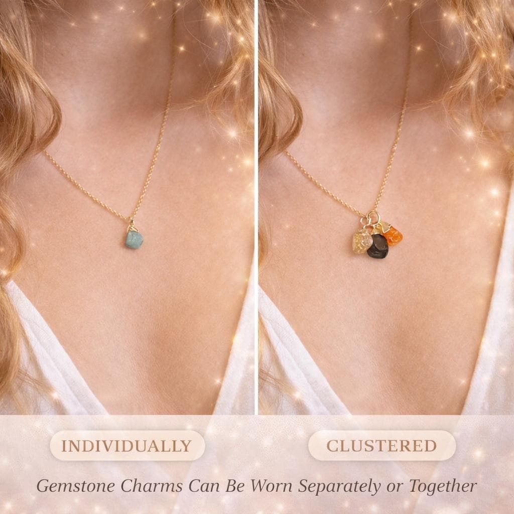 Scorpio Zodiac Necklace: Raw Citrine, Black Onyx and Malachite