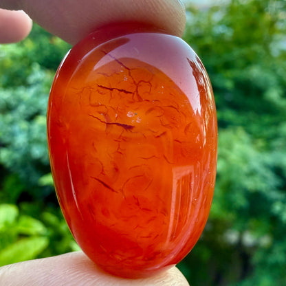 Carnelian Tumbled Stone – Natural Crystal for Motivation, Creativity, Confidence & Vitality