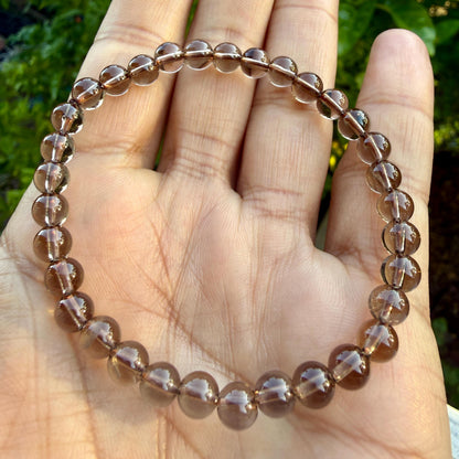 AAA Smoky Quartz Bracelet – Natural Protection Crystal for Grounding, Anxiety Relief & Energy Cleansing