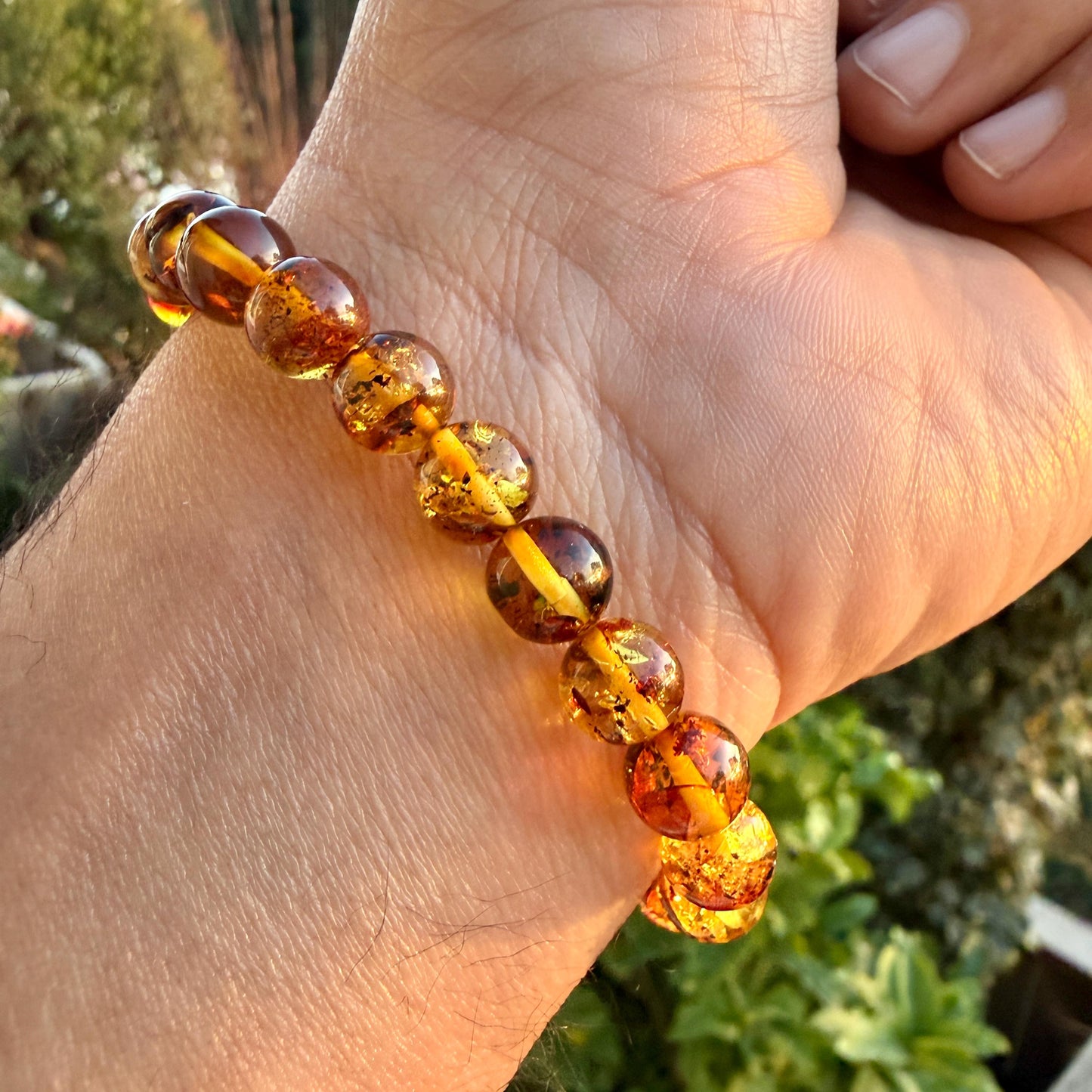 Authentic Baltic Amber Bracelet - Flower Amber Jewelry Gift for Her