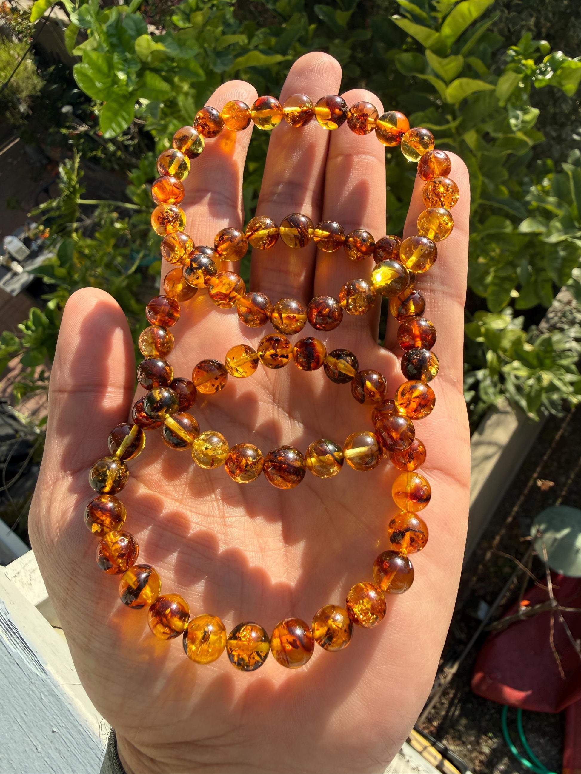 Authentic Baltic Amber Bracelet - Flower Amber Jewelry Gift for Her