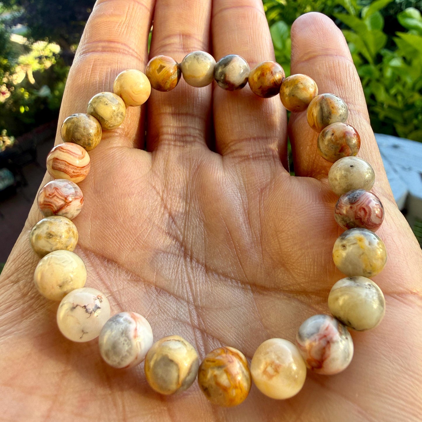 Crazy Lace Agate Bracelet–Crystal for Joy, Balance & Positive Energy