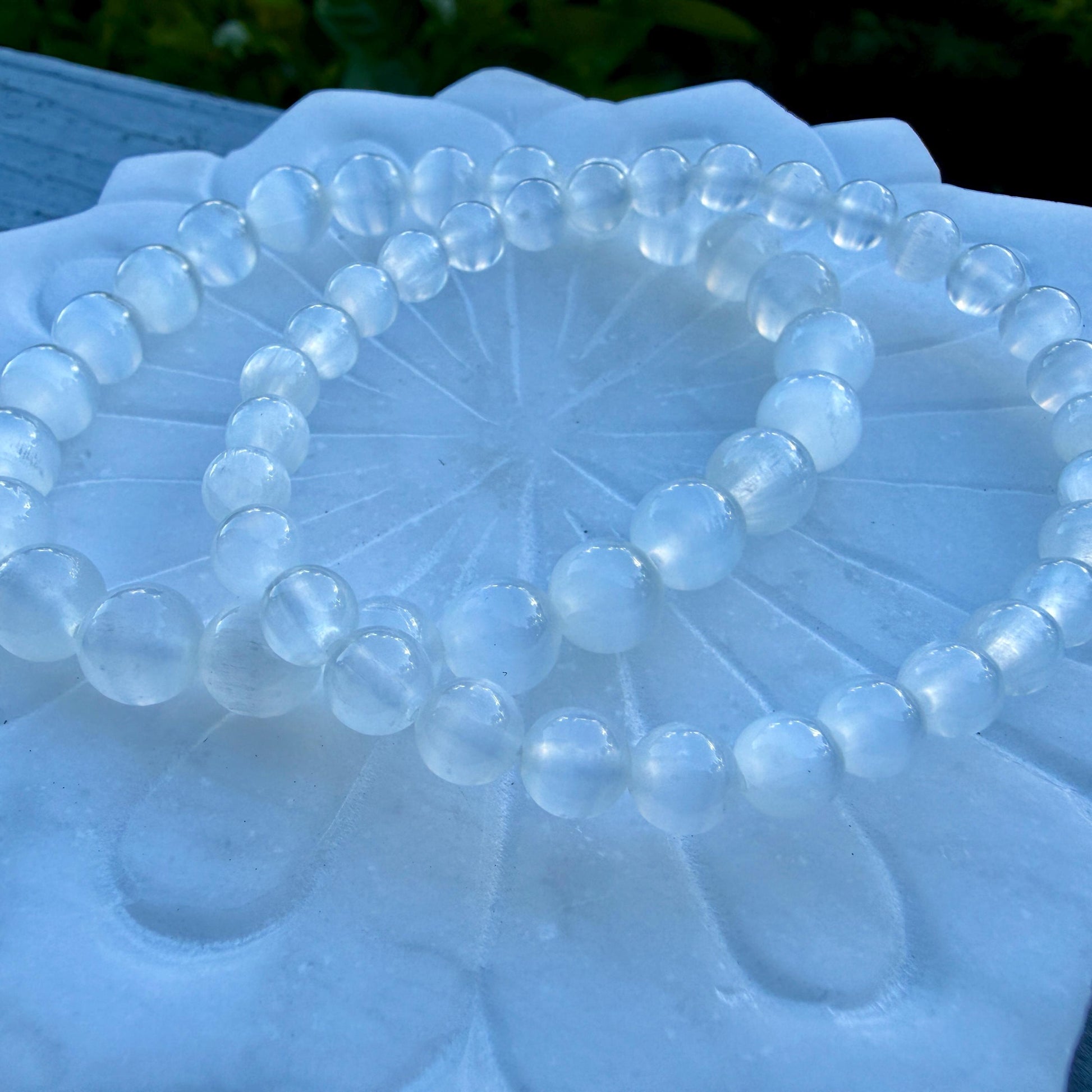 Selenite Bracelet – Crystal for Cleansing, Peace & Spiritual Clarity