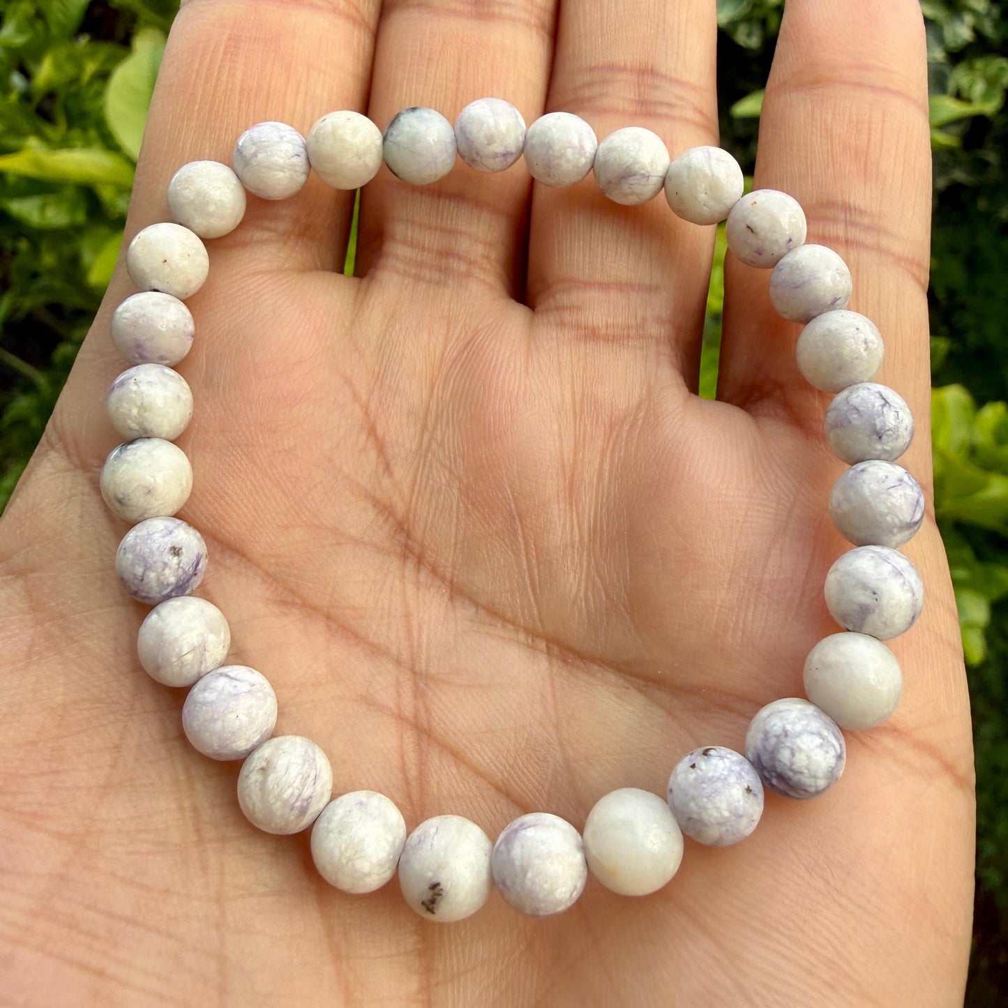 AAA Tiffany Stone Bracelet – Purple Opal Fluorite Crystal Bracelet for Intuition, Transformation & Spiritual Growth
