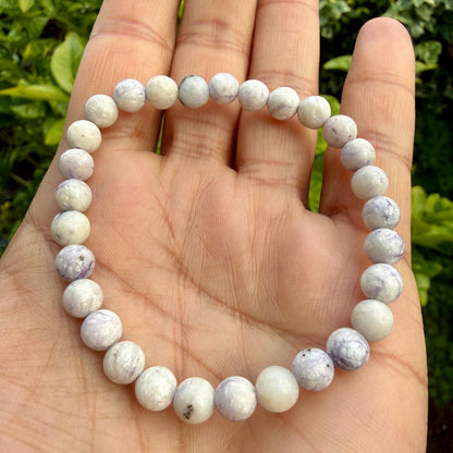 AAA Tiffany Stone Bracelet – Purple Opal Fluorite Crystal Bracelet for Intuition, Transformation & Spiritual Growth