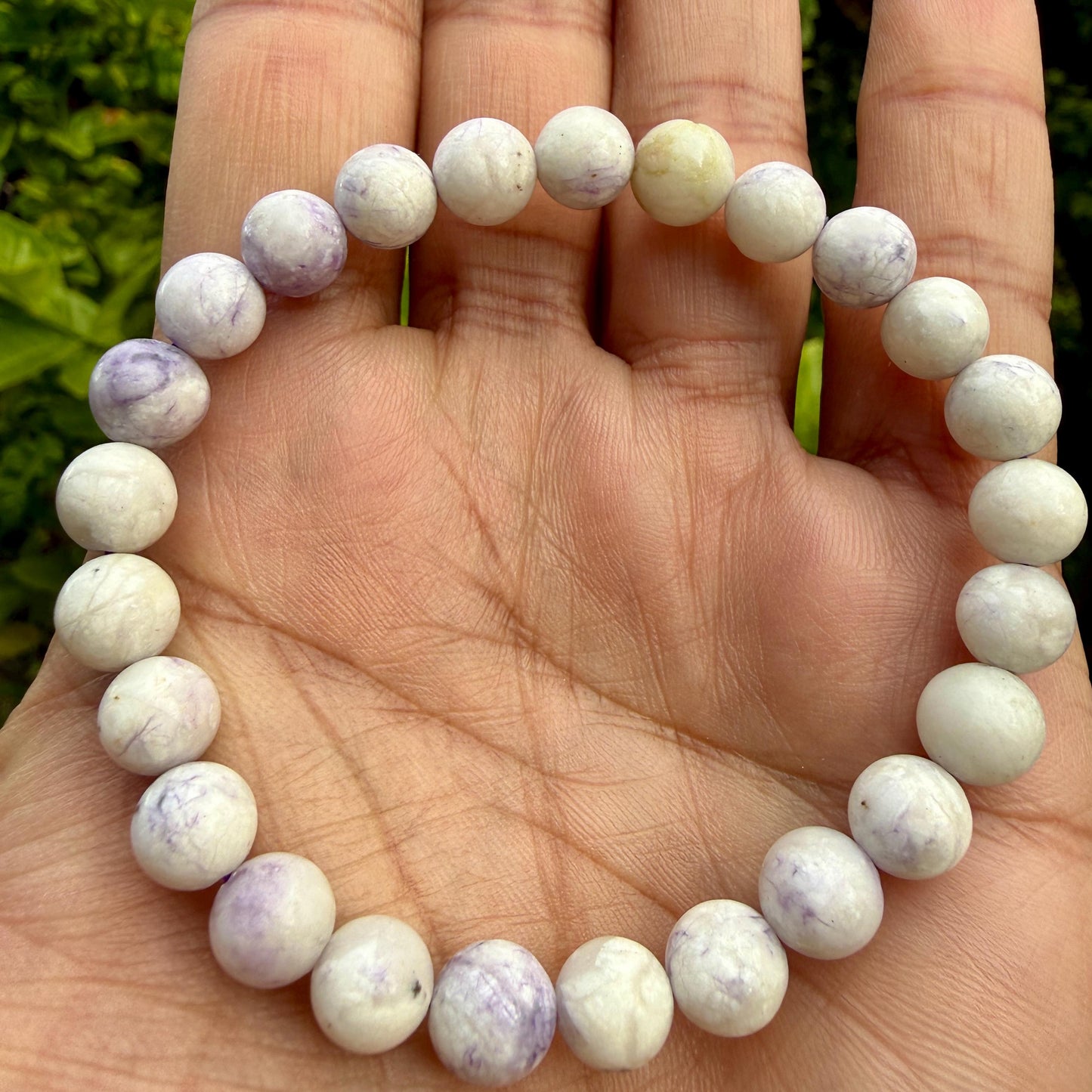 AAA Tiffany Stone Bracelet – Purple Opal Fluorite Crystal Bracelet for Intuition, Transformation & Spiritual Growth