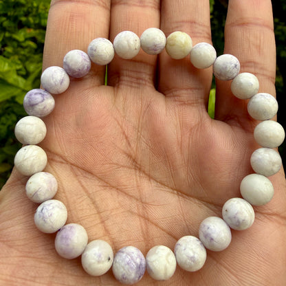 AAA Tiffany Stone Bracelet – Purple Opal Fluorite Crystal Bracelet for Intuition, Transformation & Spiritual Growth