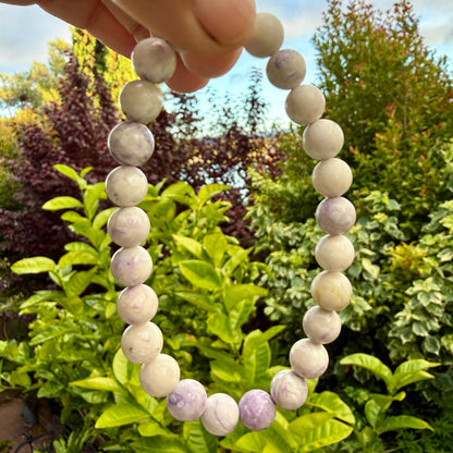 AAA Tiffany Stone Bracelet – Purple Opal Fluorite Crystal Bracelet for Intuition, Transformation & Spiritual Growth