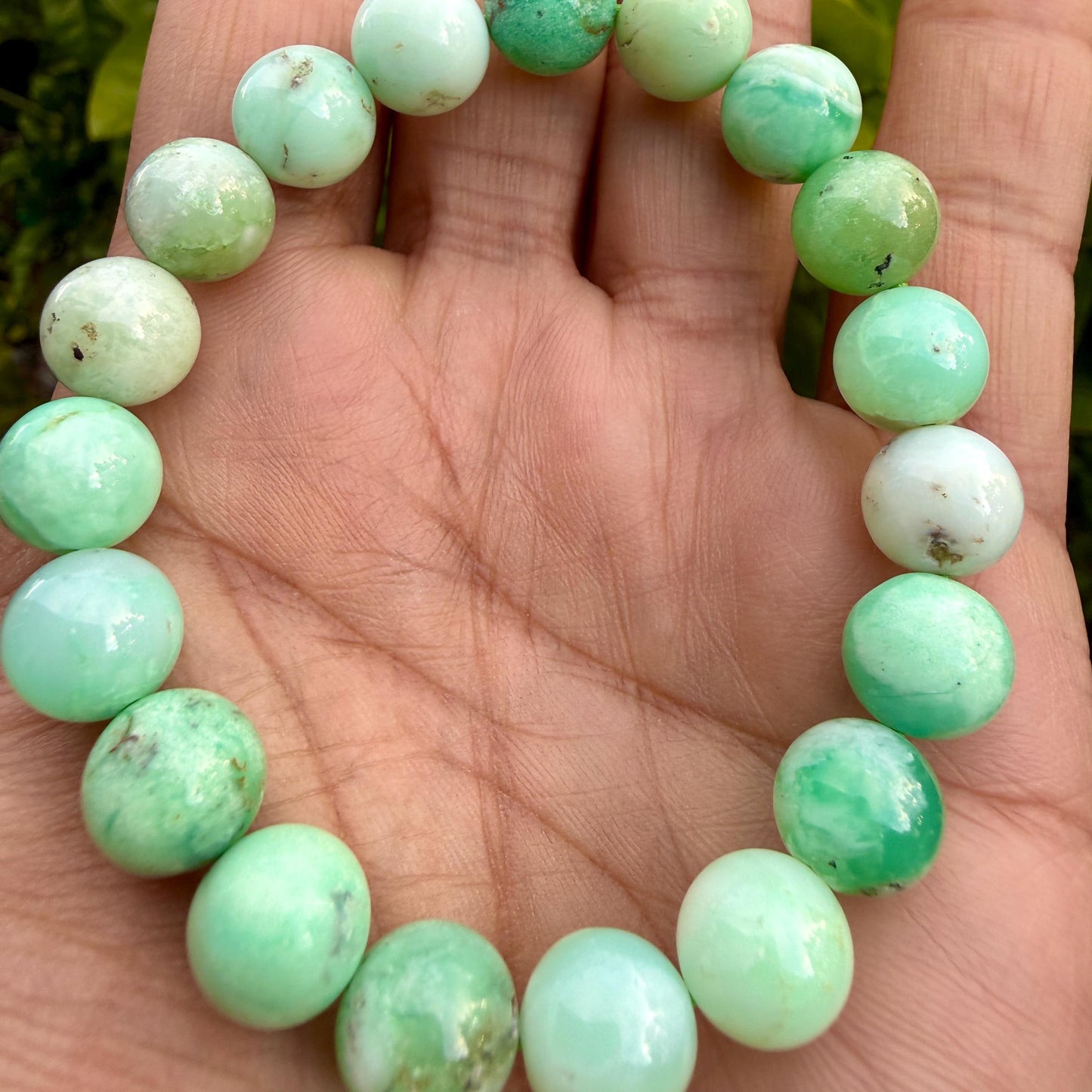 AAA Chrysoprase Bracelet – Natural Crystal Bracelet for Abundance, Joy & Heart Chakra Growth