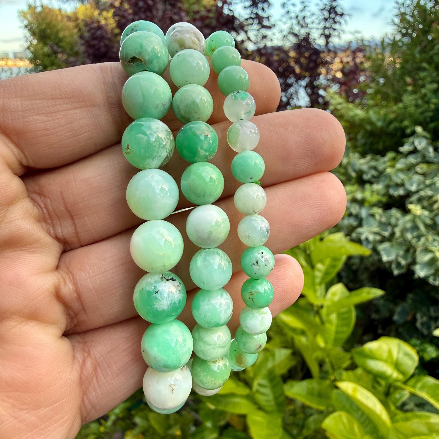 AAA Chrysoprase Bracelet – Natural Crystal Bracelet for Abundance, Joy & Heart Chakra Growth