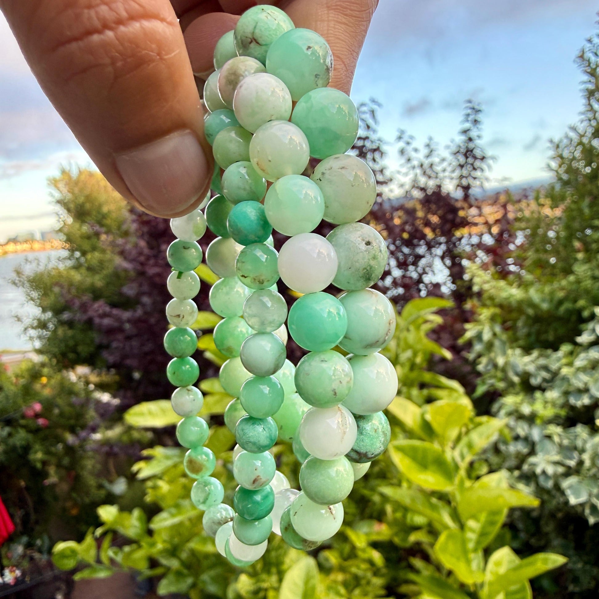 AAA Chrysoprase Bracelet – Natural Crystal Bracelet for Abundance, Joy & Heart Chakra Growth