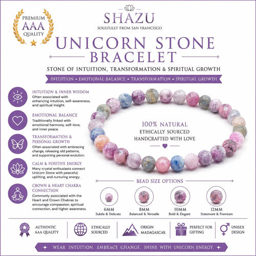 AAA Unicorn Stone Bracelet – Natural Crystal Bracelet for Intuition, Transformation & Spiritual Growth
