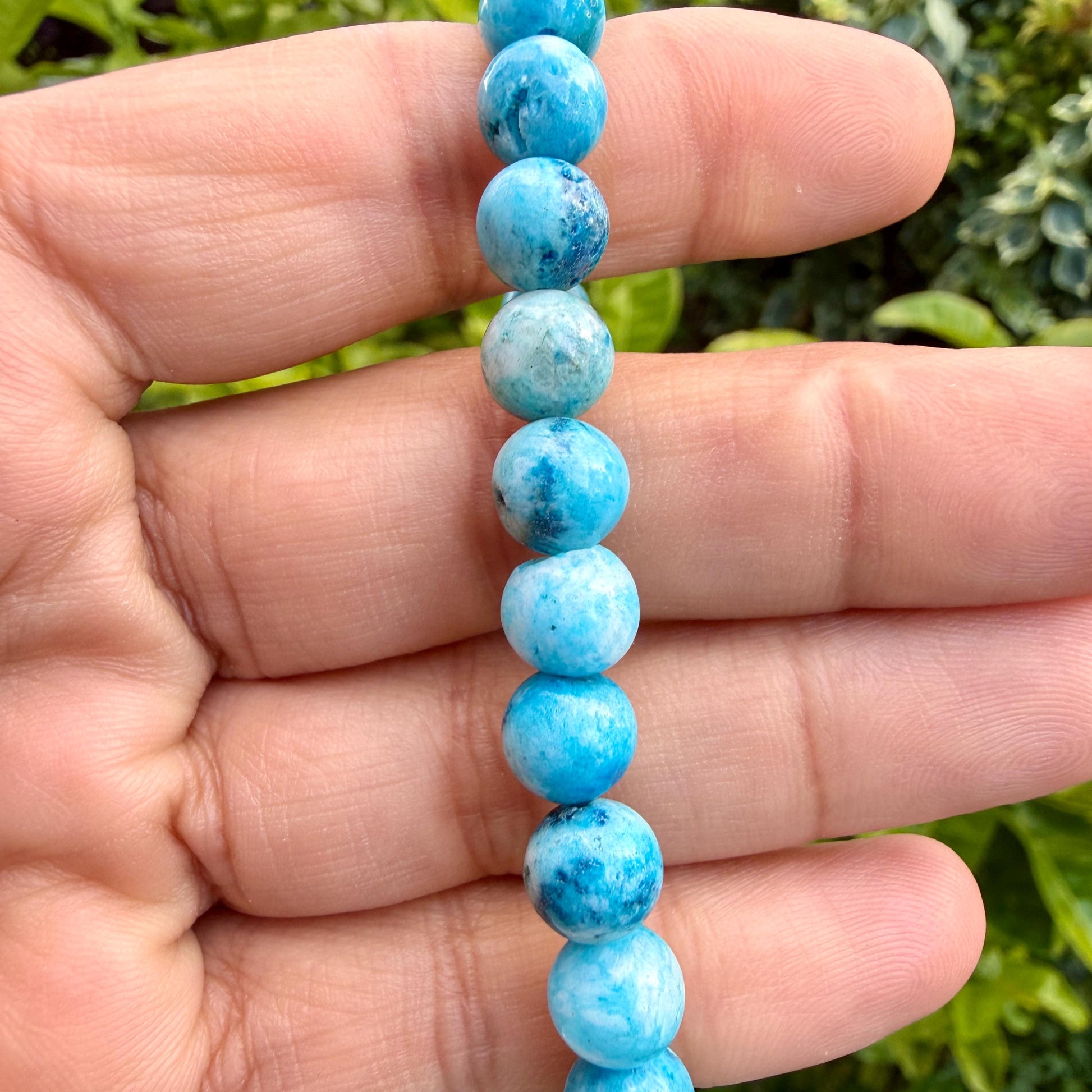 AAA Blue Smithsonite Bracelet – Natural Crystal Bracelet for Calm, Communication & Emotional Harmony