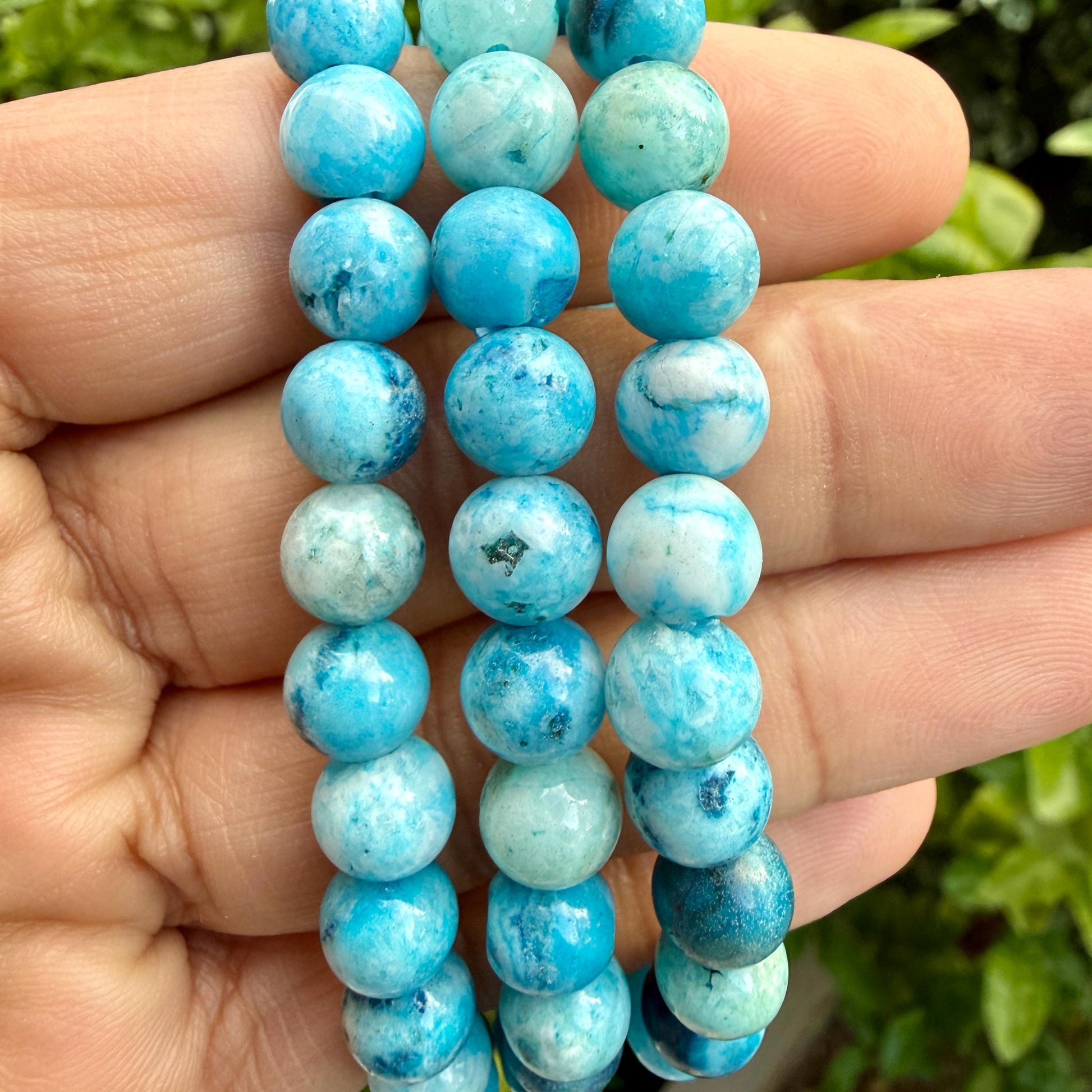 AAA Blue Smithsonite Bracelet – Natural Crystal Bracelet for Calm, Communication & Emotional Harmony