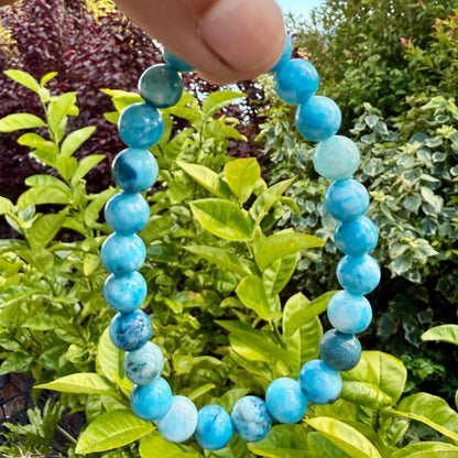 AAA Blue Smithsonite Bracelet – Natural Crystal Bracelet for Calm, Communication & Emotional Harmony