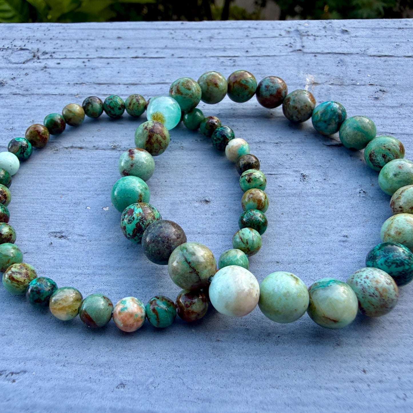 AAA African Turquoise Bead Bracelet – Natural South African Jasper Bracelet for Transformation, Growth & Positive Change