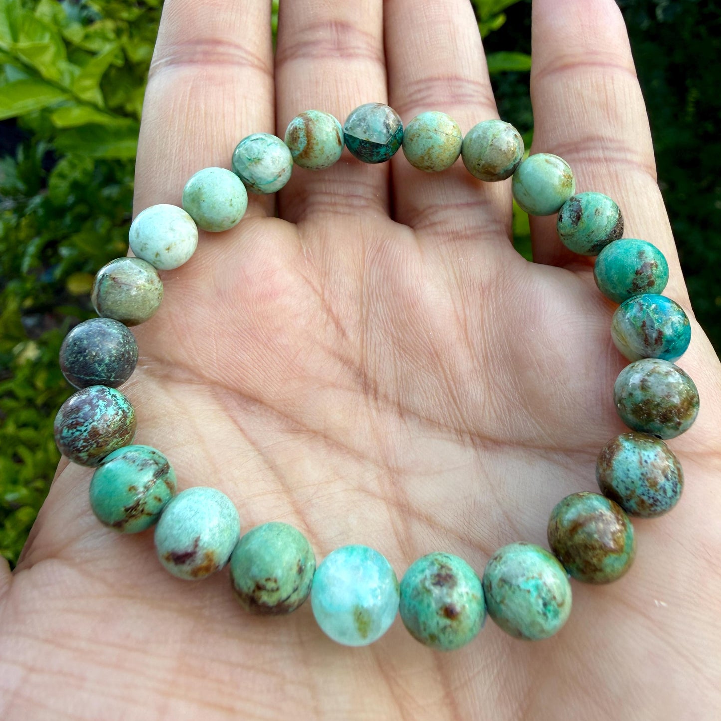 AAA African Turquoise Bead Bracelet – Natural South African Jasper Bracelet for Transformation, Growth & Positive Change