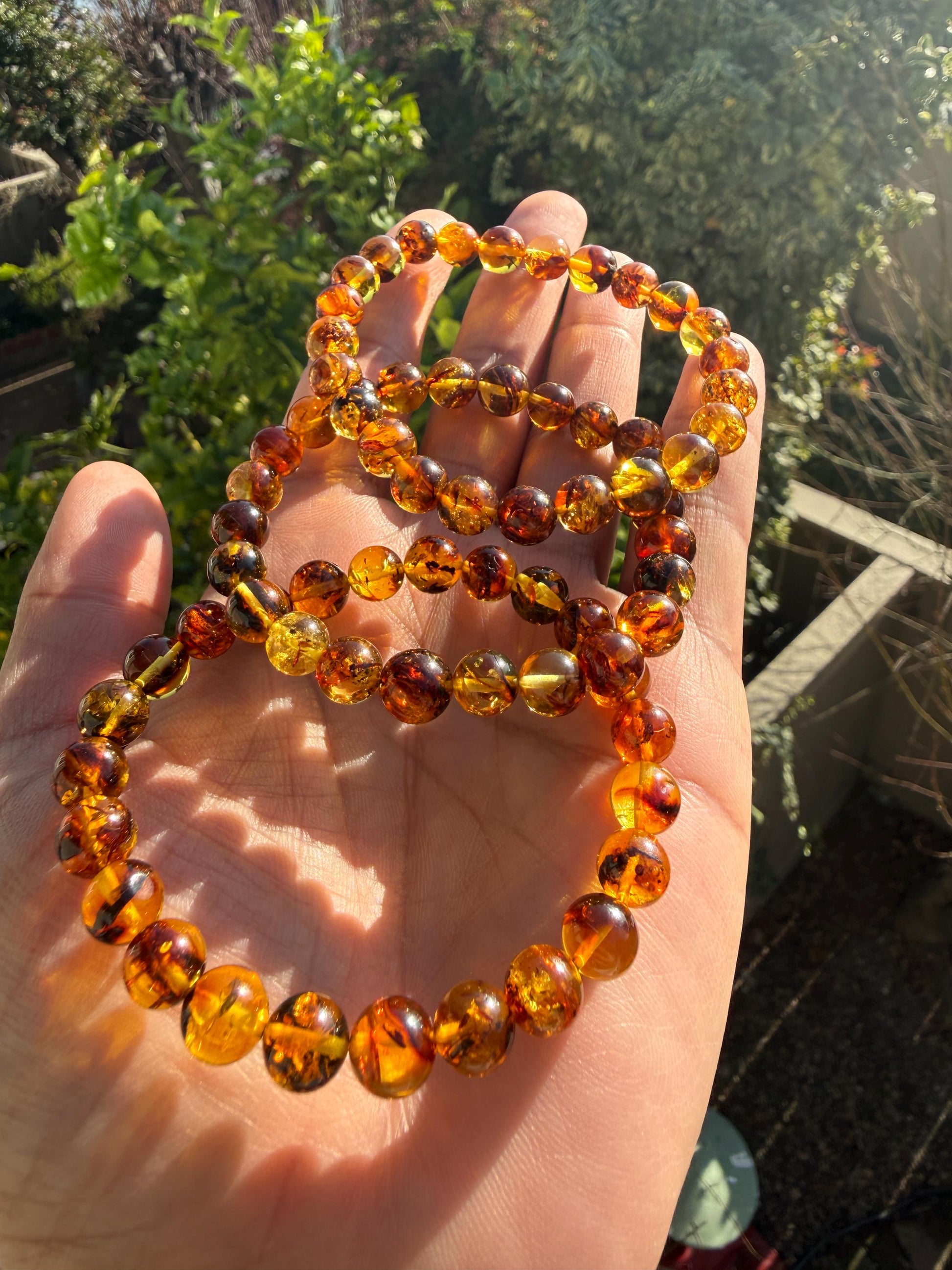 Authentic Baltic Amber Bracelet - Flower Amber Jewelry Gift for Her