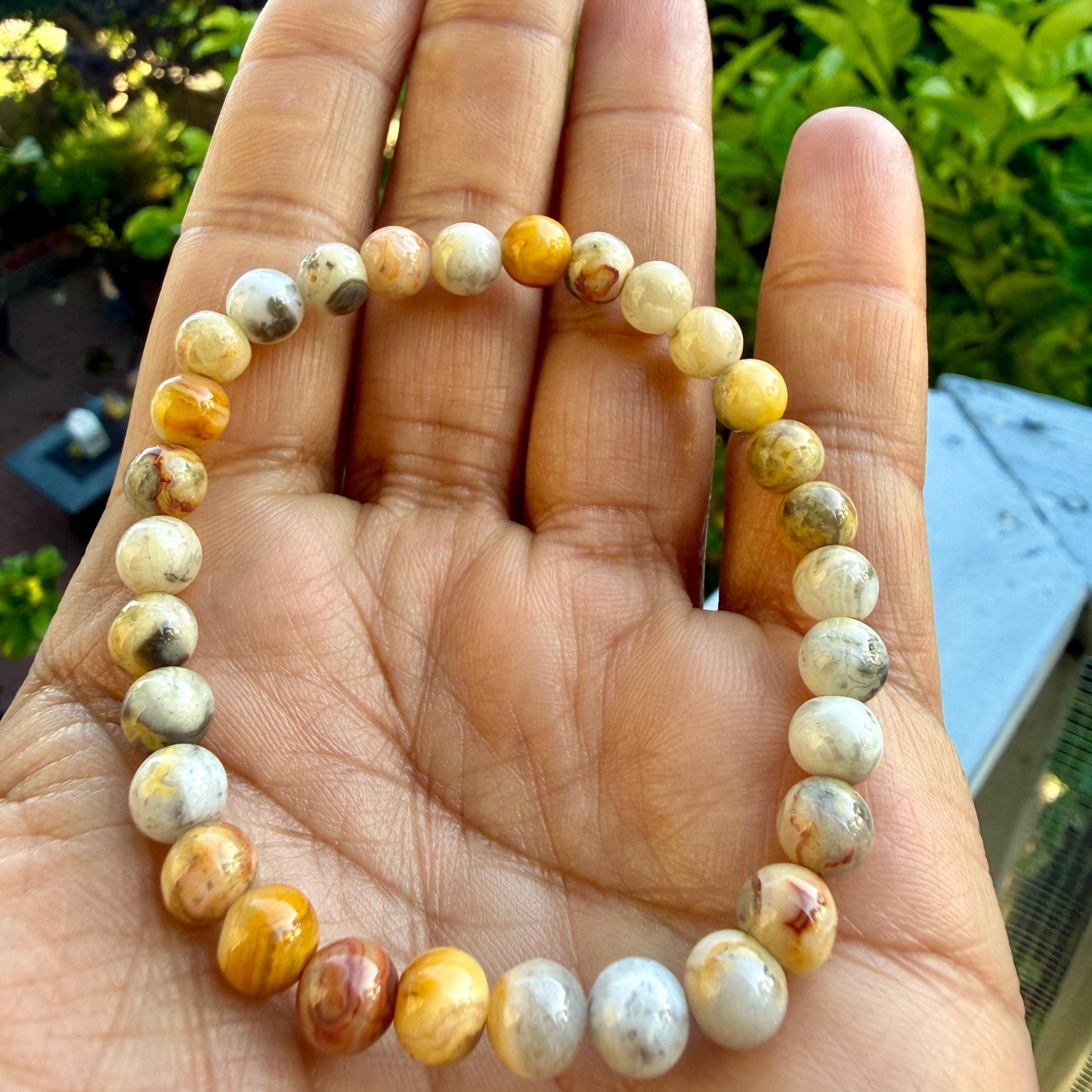 Crazy Lace Agate Bracelet–Crystal for Joy, Balance & Positive Energy
