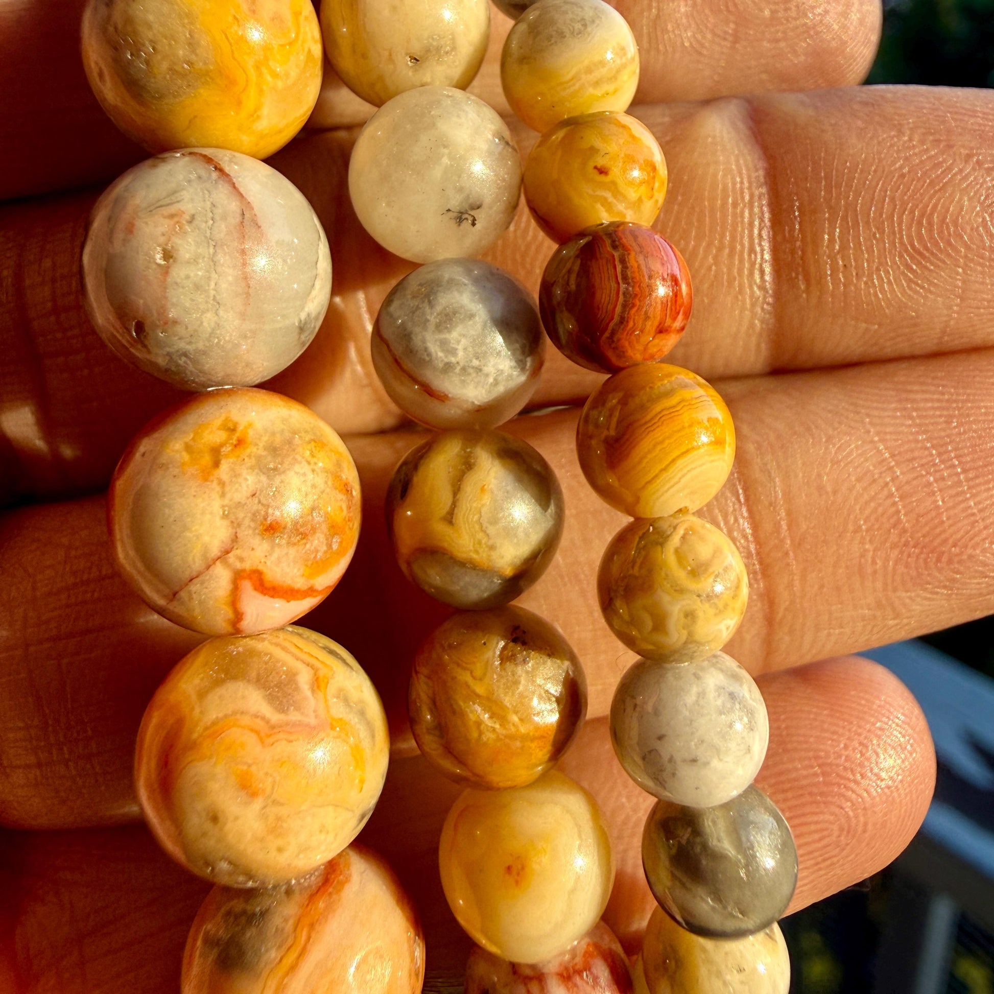 Crazy Lace Agate Bracelet–Crystal for Joy, Balance & Positive Energy