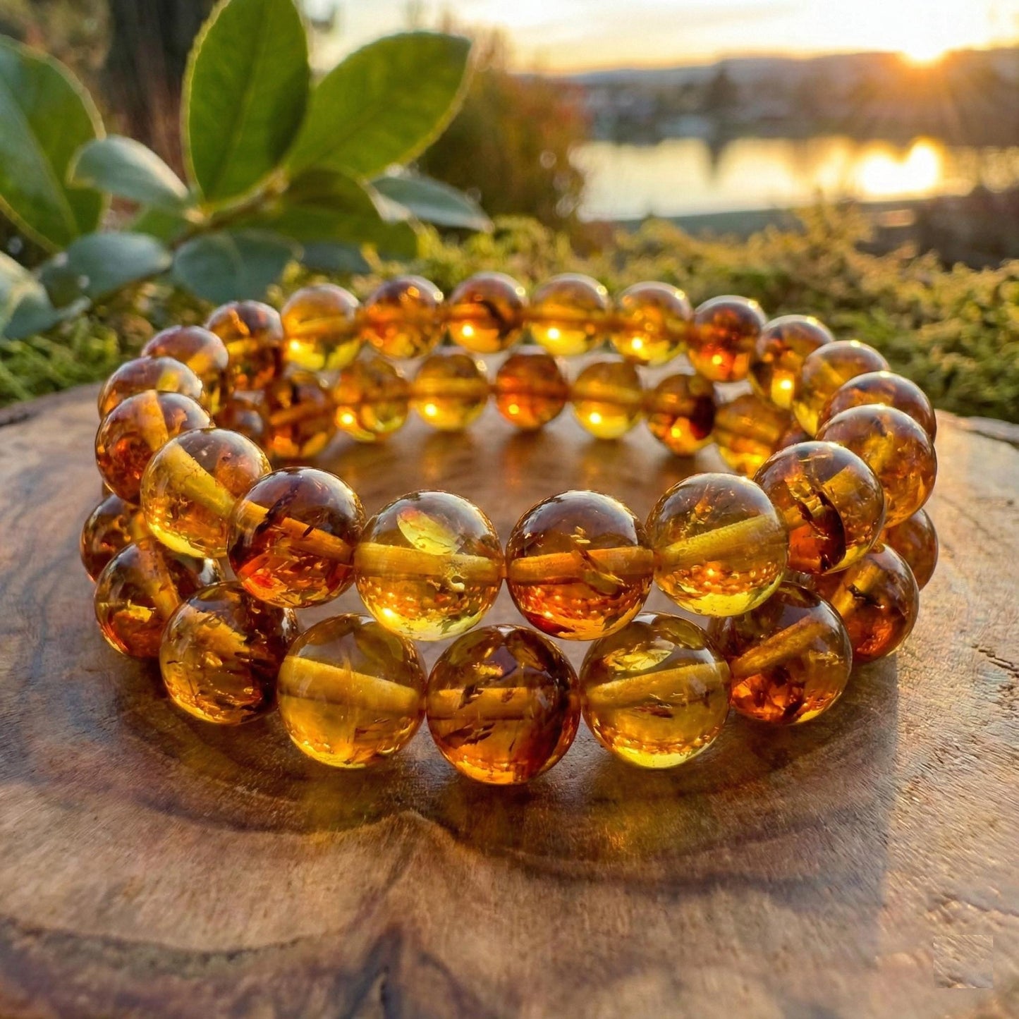 Authentic Baltic Amber Bracelet - Flower Amber Jewelry Gift for Her