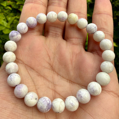 AAA Tiffany Stone Bracelet – Purple Opal Fluorite Crystal Bracelet for Intuition, Transformation & Spiritual Growth