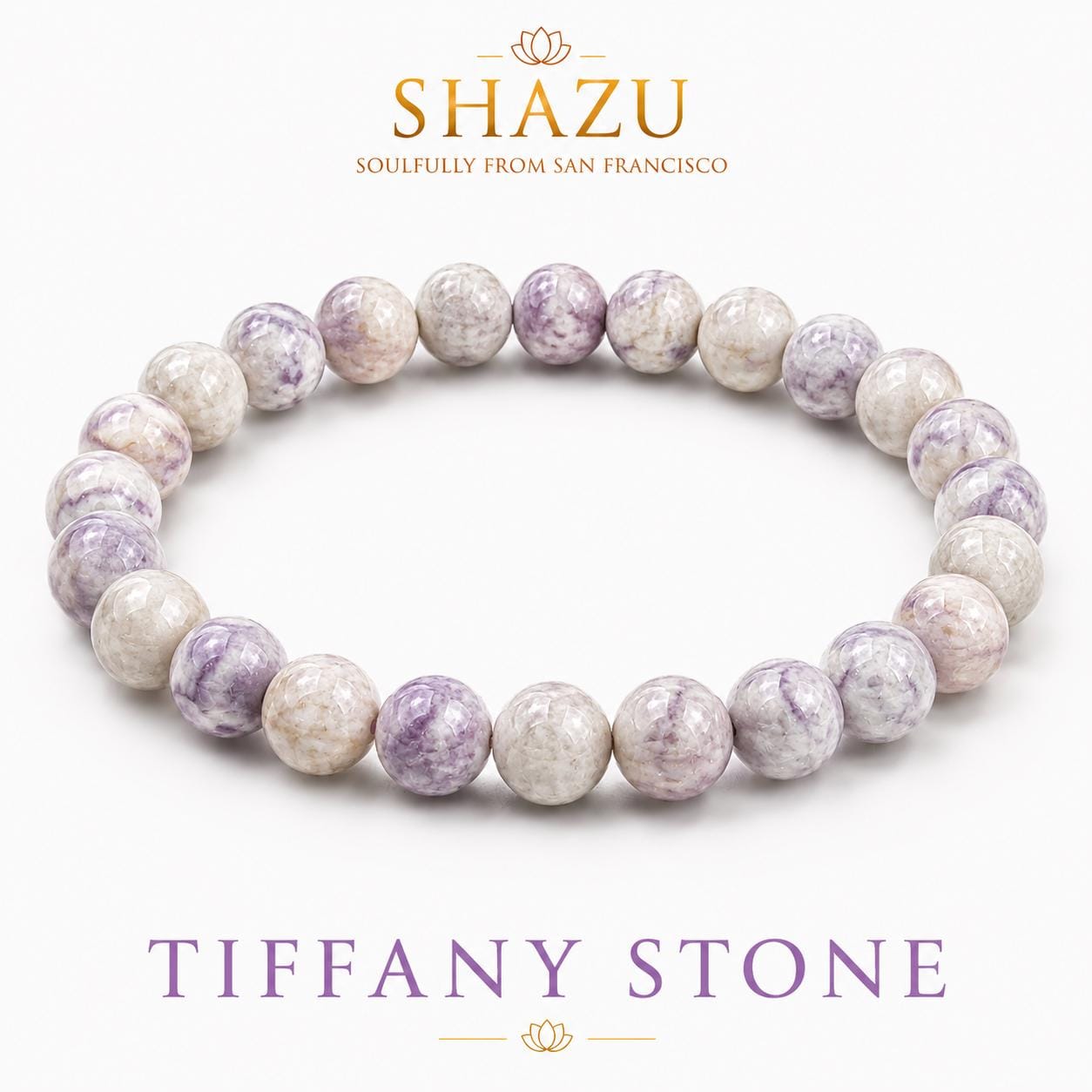 AAA Tiffany Stone Bracelet – Purple Opal Fluorite Crystal Bracelet for Intuition, Transformation & Spiritual Growth