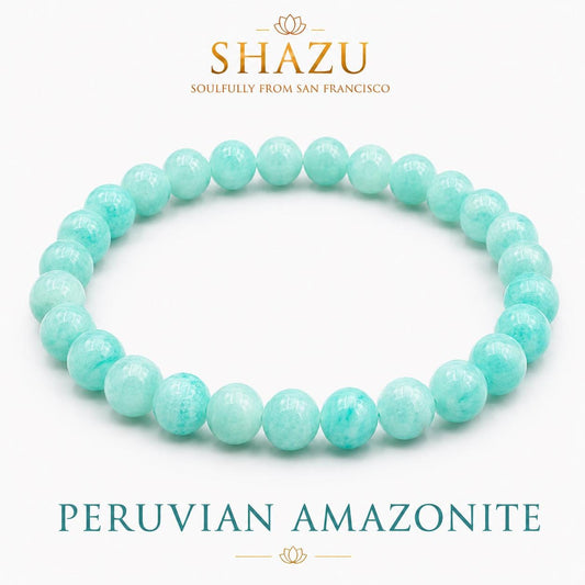 Peruvian Amazonite Bracelet — Calm & Clear Voice