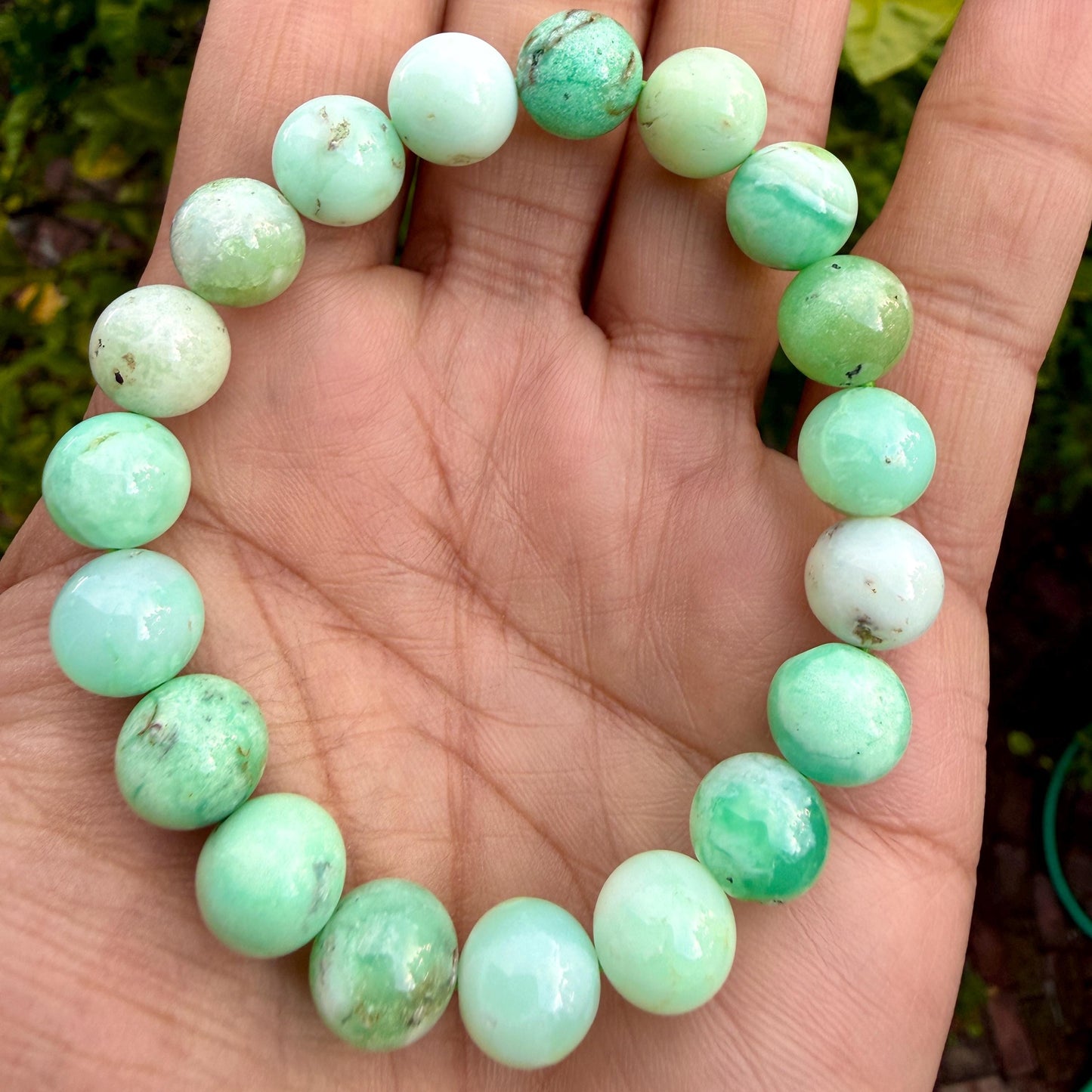 AAA Chrysoprase Bracelet – Natural Crystal Bracelet for Abundance, Joy & Heart Chakra Growth