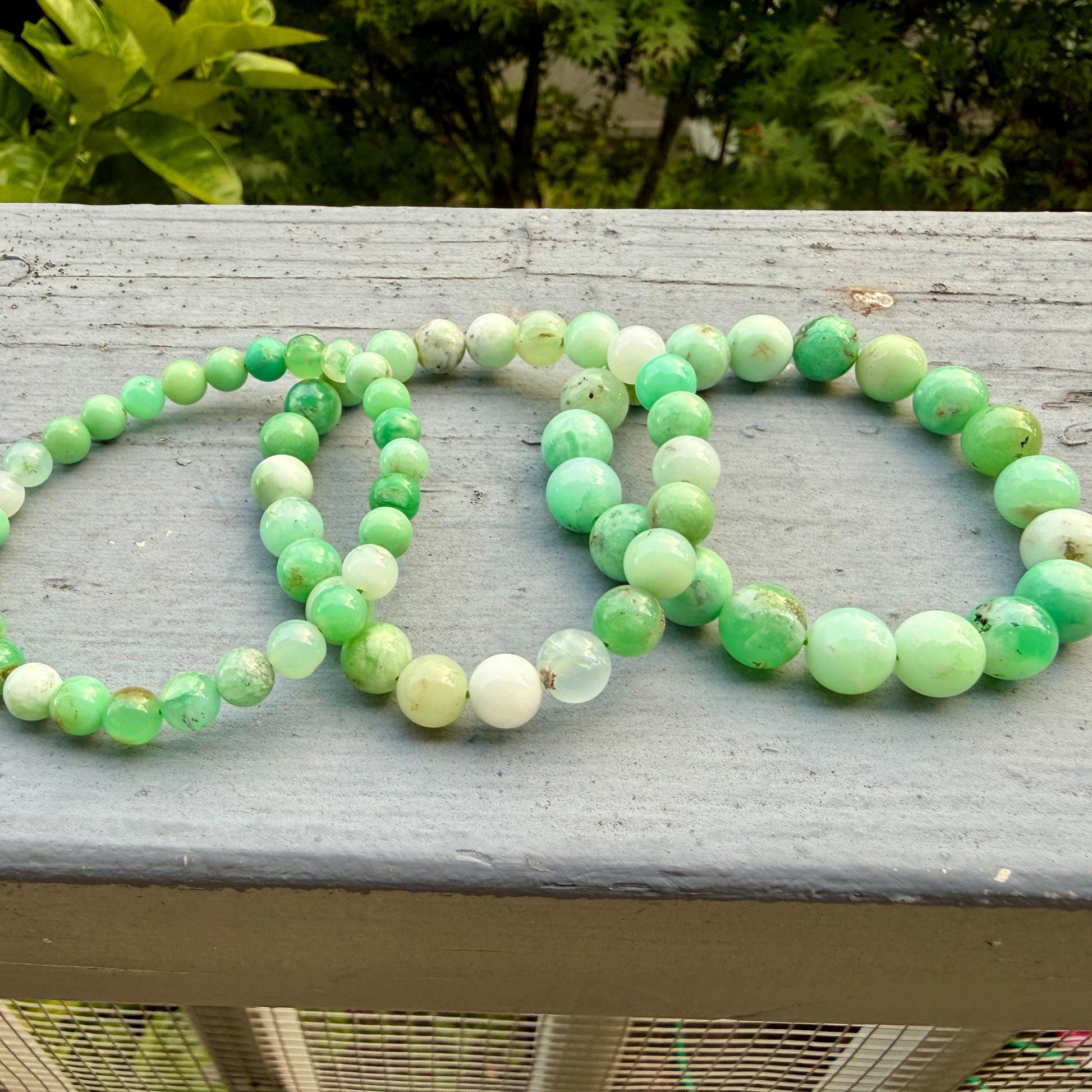 AAA Chrysoprase Bracelet – Natural Crystal Bracelet for Abundance, Joy & Heart Chakra Growth