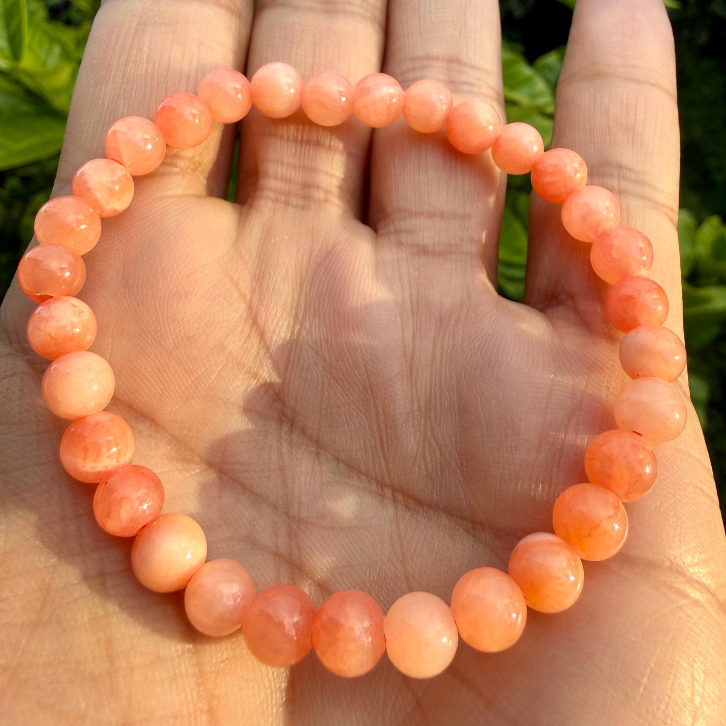 AAA Orange Calcite Bracelet – Natural Crystal Bracelet for Joy, Motivation & Positive Energy