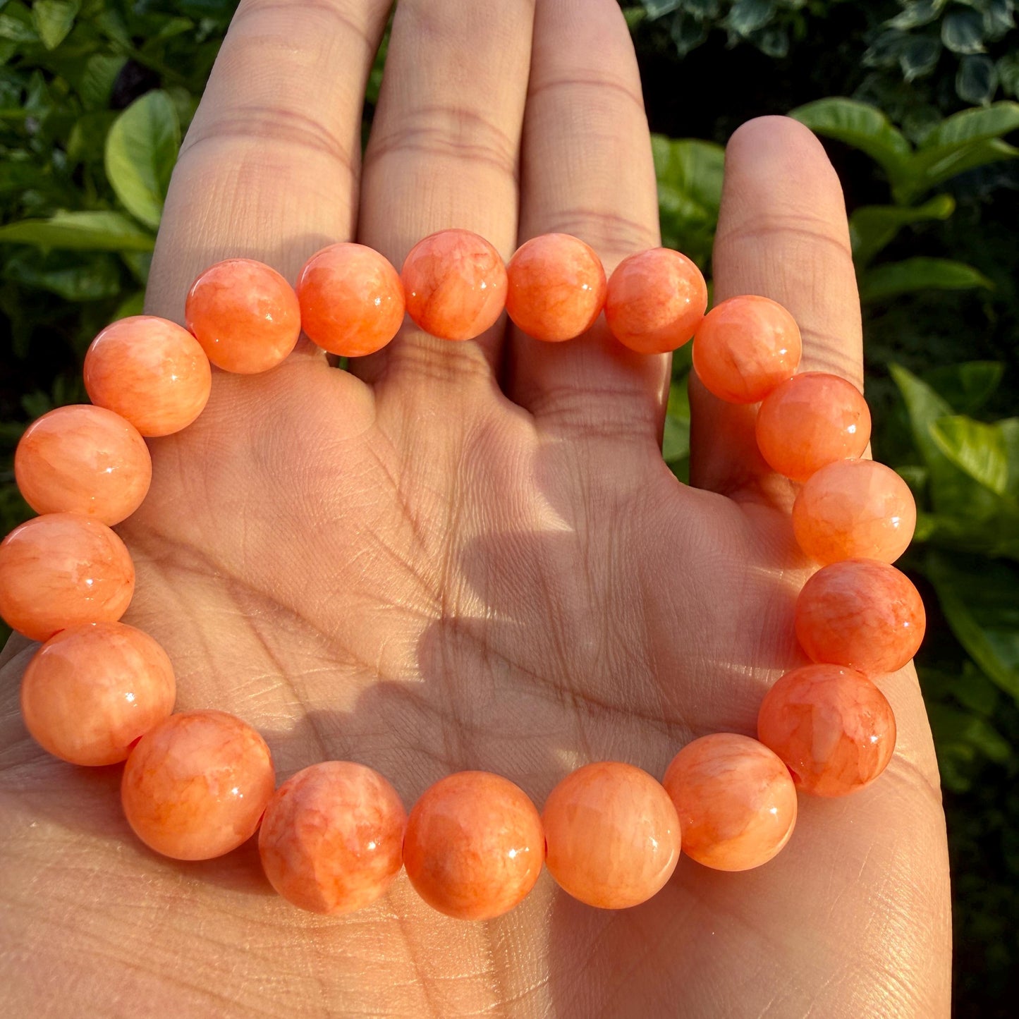 AAA Orange Calcite Bracelet – Natural Crystal Bracelet for Joy, Motivation & Positive Energy