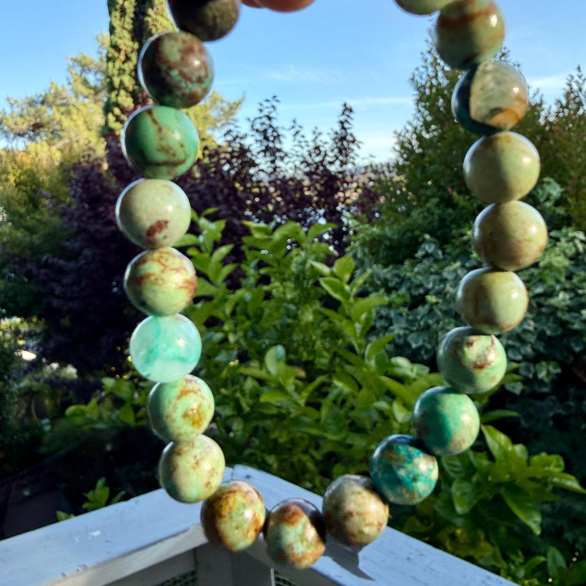 AAA African Turquoise Bead Bracelet – Natural South African Jasper Bracelet for Transformation, Growth & Positive Change