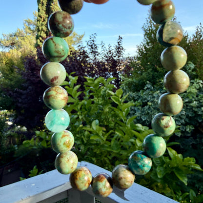 AAA African Turquoise Bead Bracelet – Natural South African Jasper Bracelet for Transformation, Growth & Positive Change