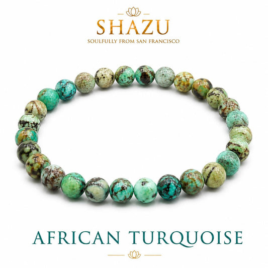 African Turquoise Jasper Bracelet — Grounding & Balance