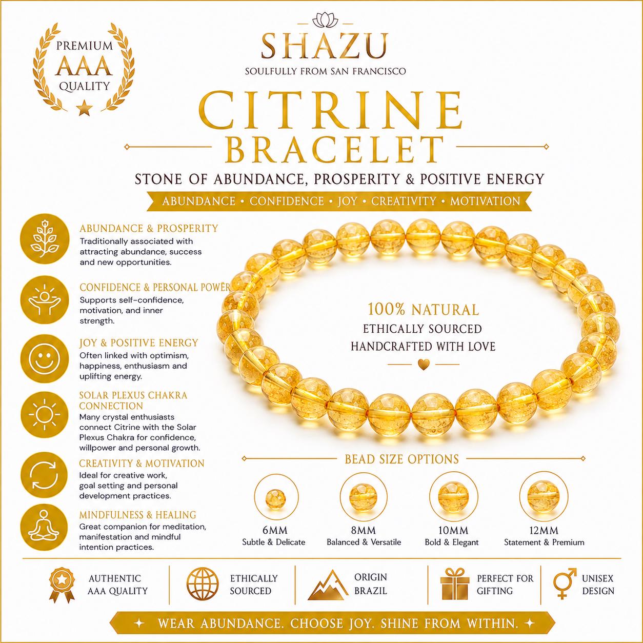 Citrine Bracelet — Warm Abundance