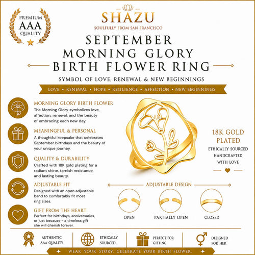 September Morning Glory Ring — Bloom Month