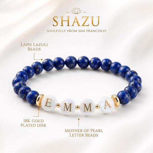 Personalized Name Bracelet — Mother of Pearl