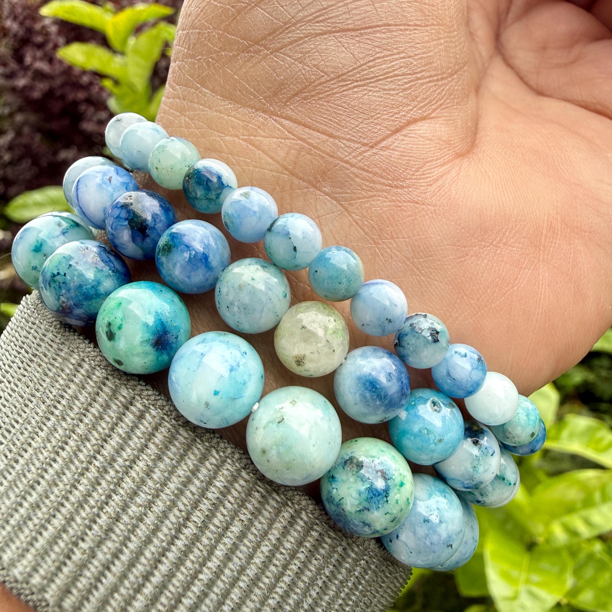 Chrysocolla Azurite Bracelet — Soft Voice