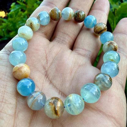 Aquatine Calcite Bracelet — Sea Quiet