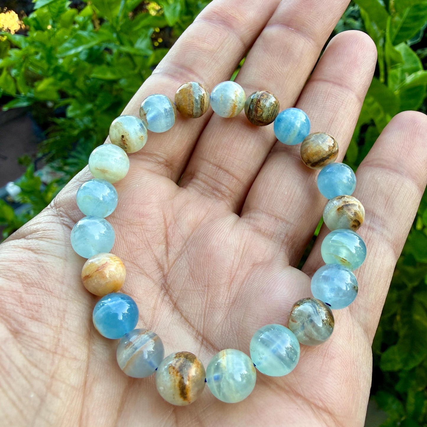 Aquatine Calcite Bracelet — Sea Quiet