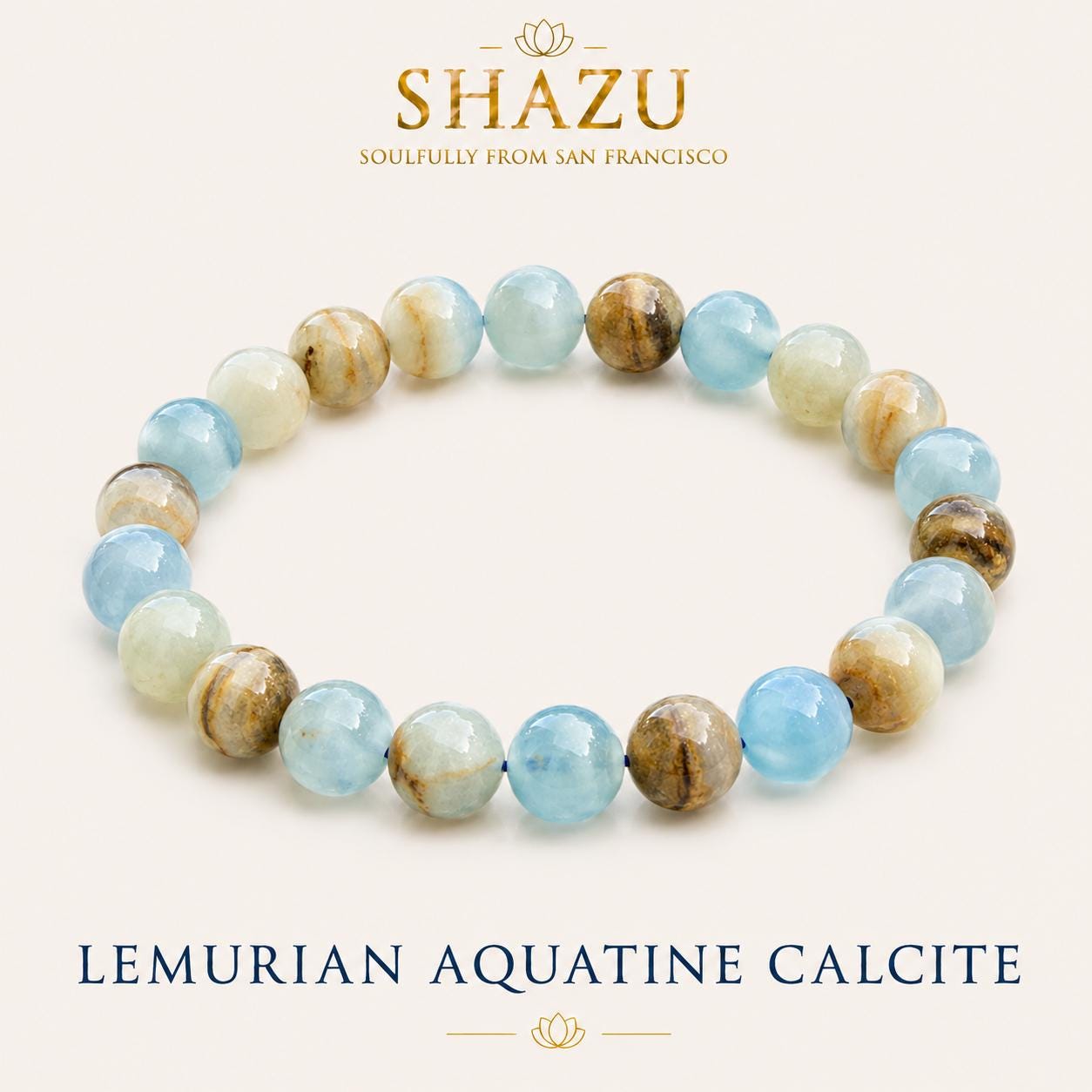 Aquatine Calcite Bracelet — Sea Quiet