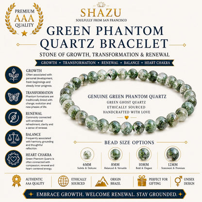 Green Phantom Quartz Bracelet — Quiet Growth