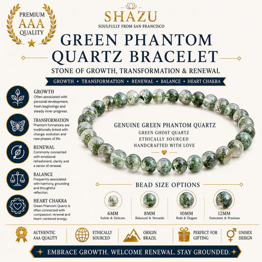 Green Phantom Quartz Bracelet — Quiet Growth