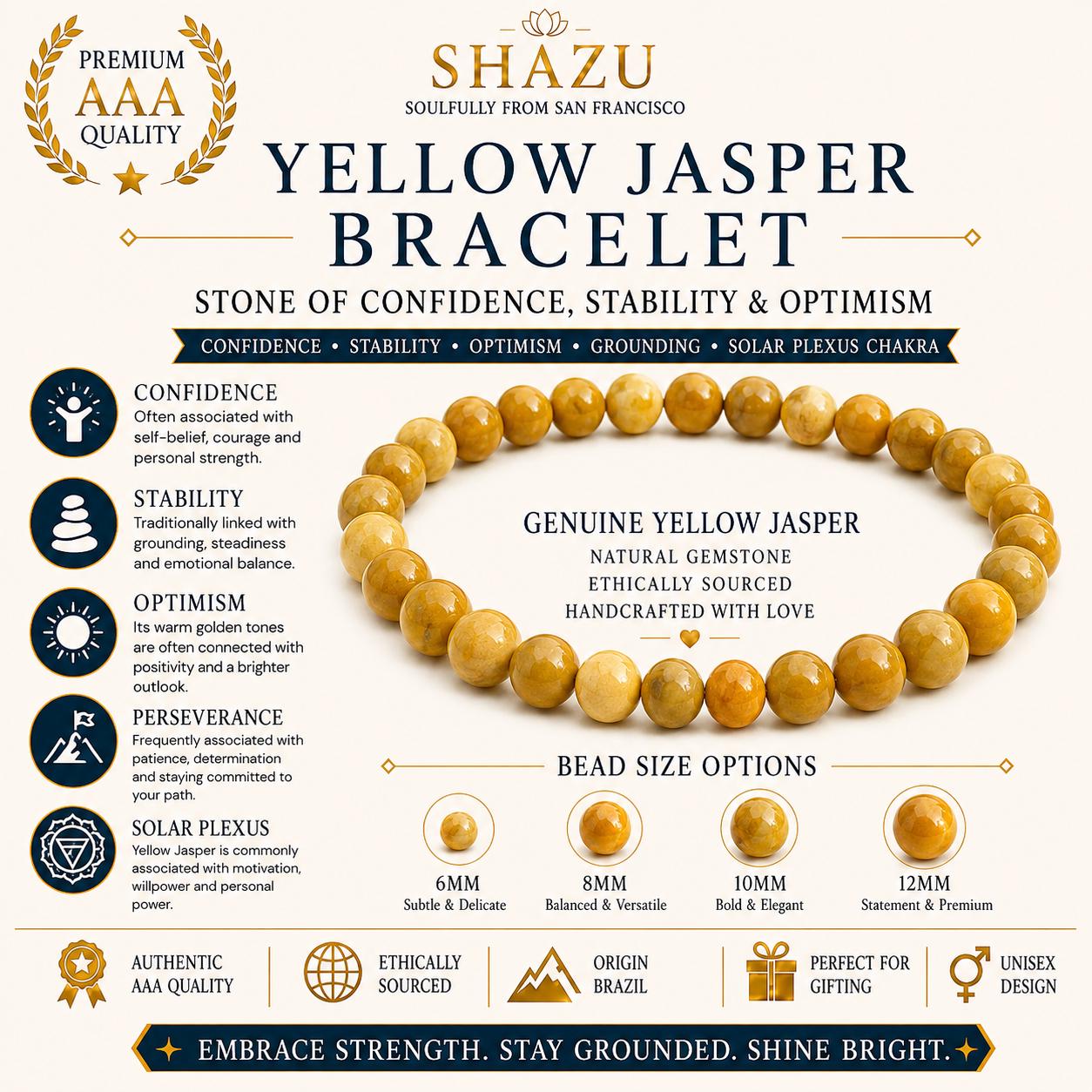 Yellow Jasper Bracelet — Steady Sun